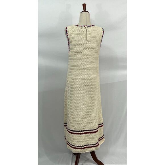 HUNTER BELL Sz L Large Crochet Tank Midi Dress Lilah Cream Lavender NWT - Picture 6 of 10